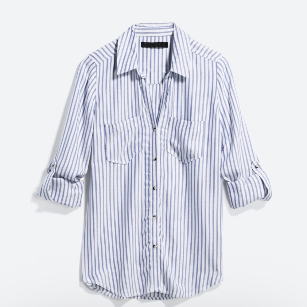 Tinsel Hattie Button Down Top, M